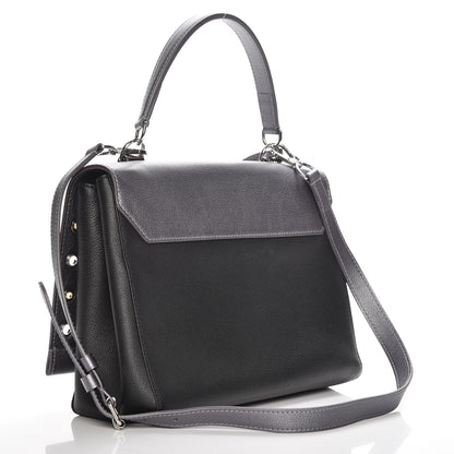 Louis Vuitton Soft Calfskin Eyelet Lockme II Top Handle Gris Silver 4 of 9