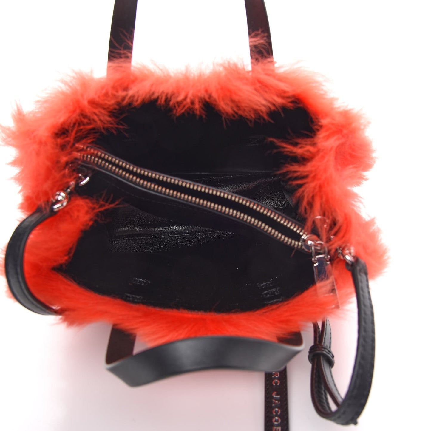 Calfskin Eco Fur 2Way Tote Bag Poppy Black