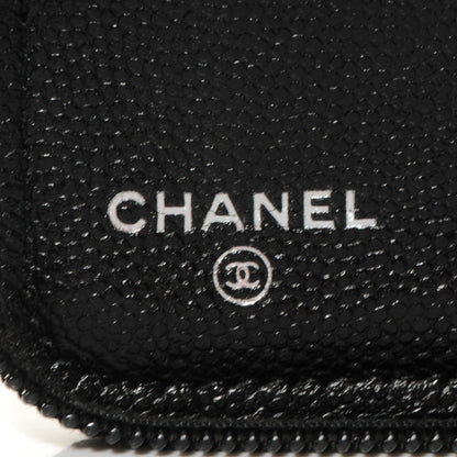 Chanel Caviar Sevruga Large Zip Around Wallet Black 7 of 9
