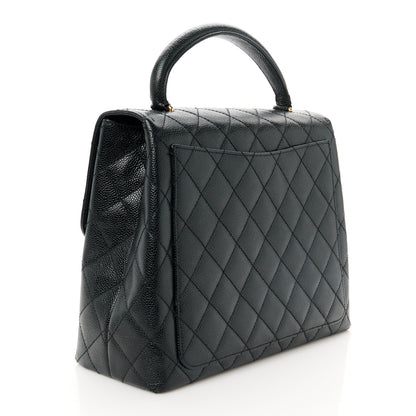 Chanel Caviar Quilted Jumbo Kelly Flap Black 3 of 11