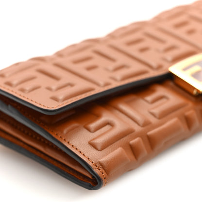 Fendi Nappa Matisse FF Embossed Continental Wallet On Chain Coloniale 8 of 9