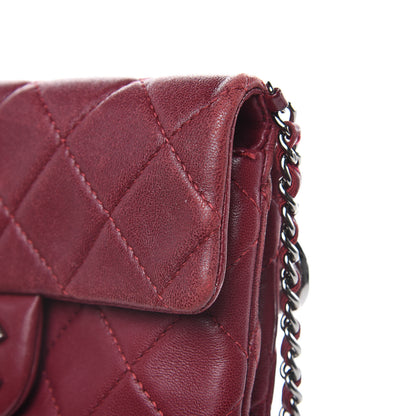 Chanel Lambskin Quilted Mini Mineral Nights Flap Crossbody Bag Dark Red 11 of 18