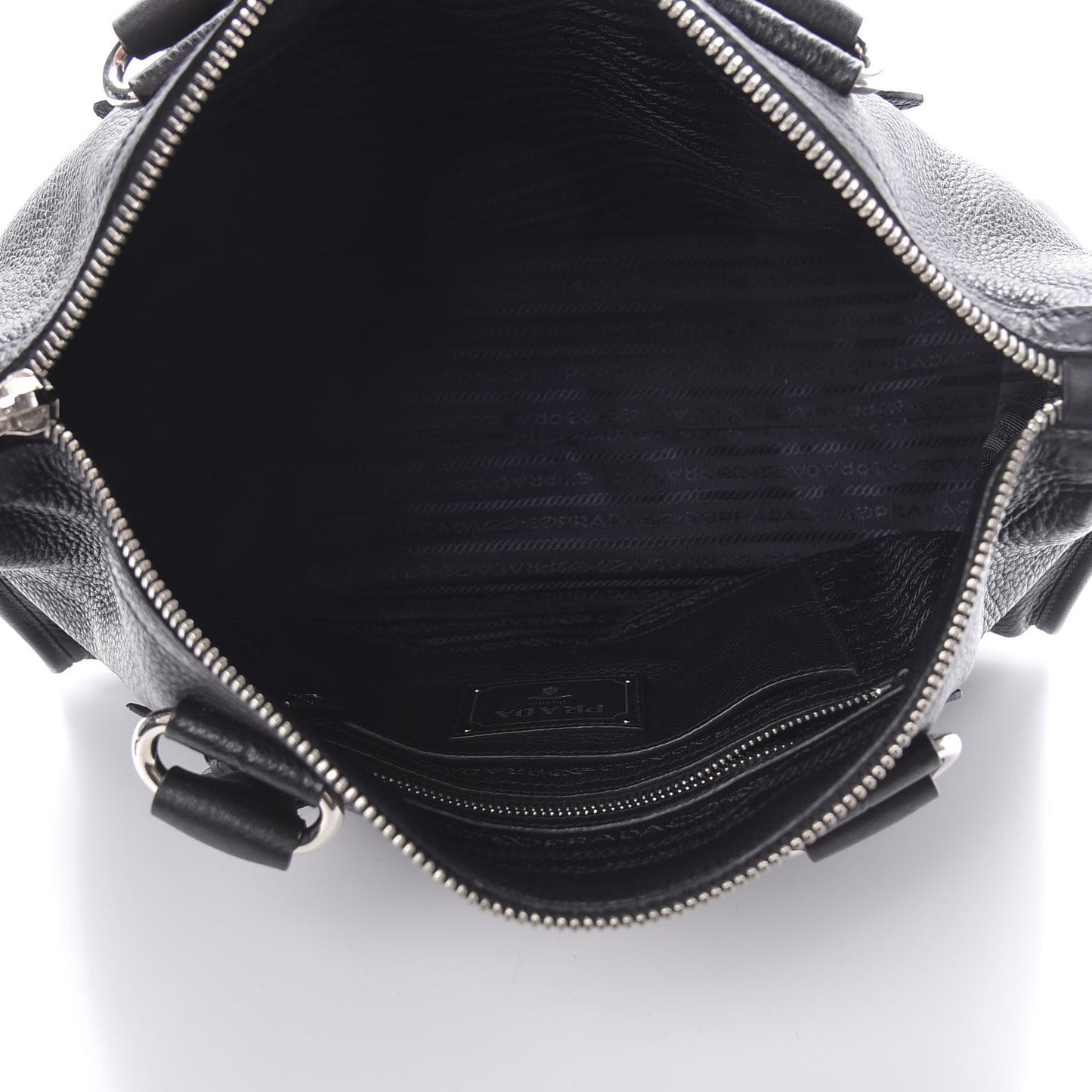 Vitello Daino Shopping Satchel Black
