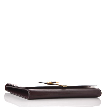Saint Laurent Calfskin Classic Y Ligne Clutch Bordeaux 4 of 11