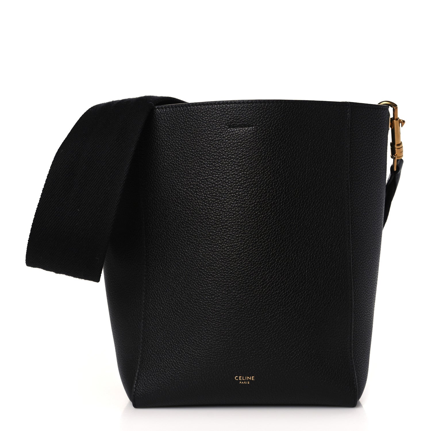 Celine Soft Grained Calfskin Small Sangle Bucket Bag Black 1 of 8