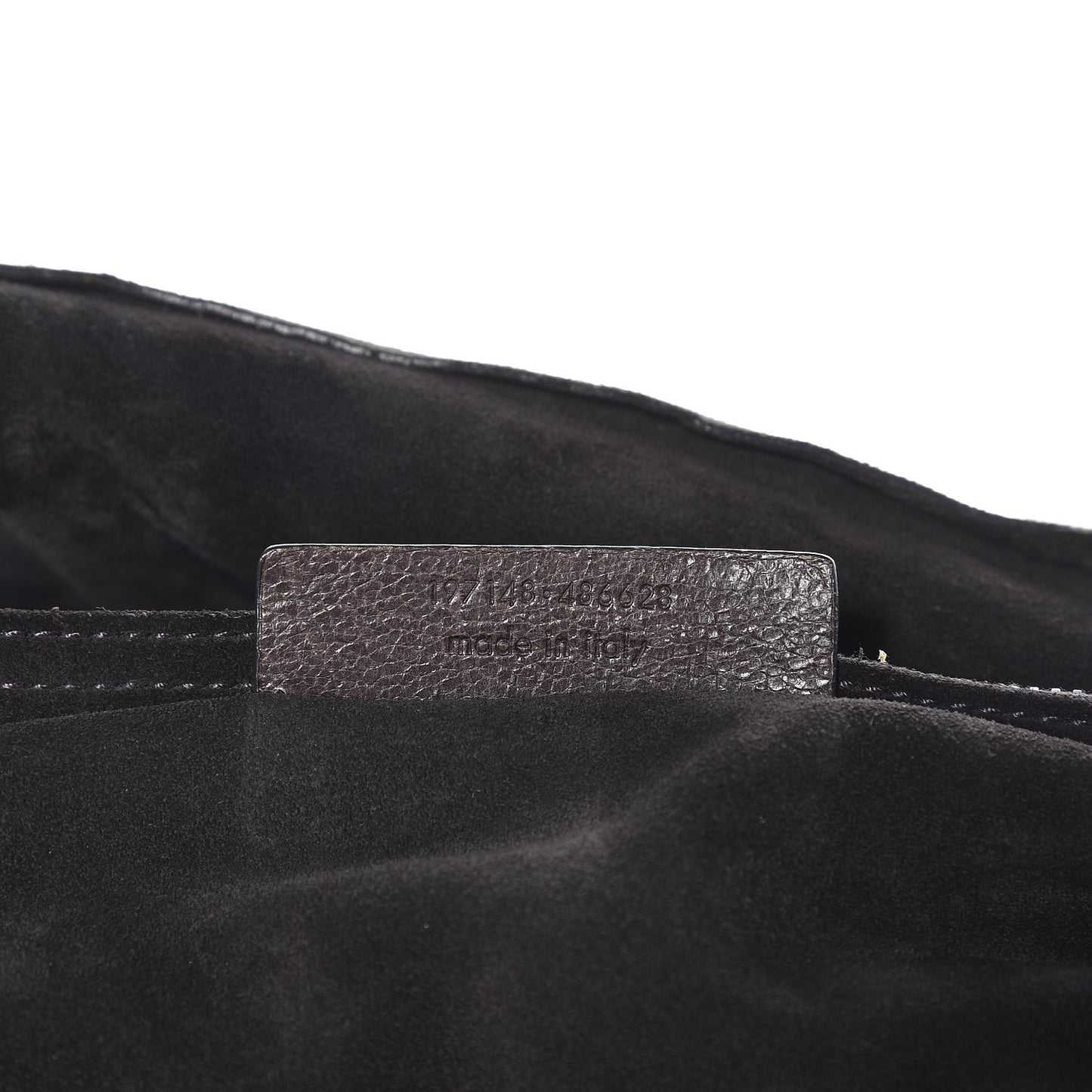 Suede Calfskin Crocodile Embossed Muse Two Brown