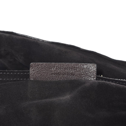 Saint Laurent Suede Calfskin Crocodile Embossed Muse Two Brown 7 of 12