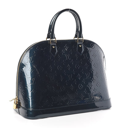 Louis Vuitton Vernis Alma MM Blue Nuit 3 of 8