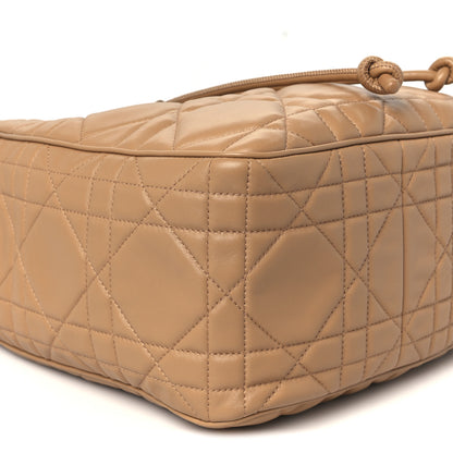 Christian Dior Calfskin Macrocannage Medium D-Motion Bag Light Gold 9 of 11