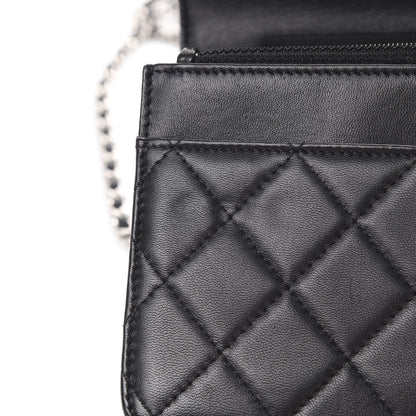 Chanel Lambskin Quilted Wallet On Chain WOC Black 14 of 17