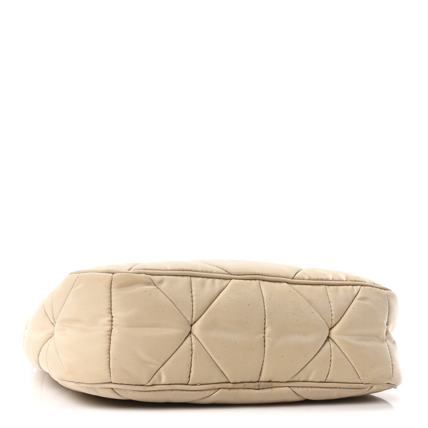 Re-Nylon Triangle Quilted Padded Patchwork System Shoulder Bag Deserto