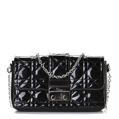 Christian Dior Patent Cannage New Lock Pouch Black 1 of 5