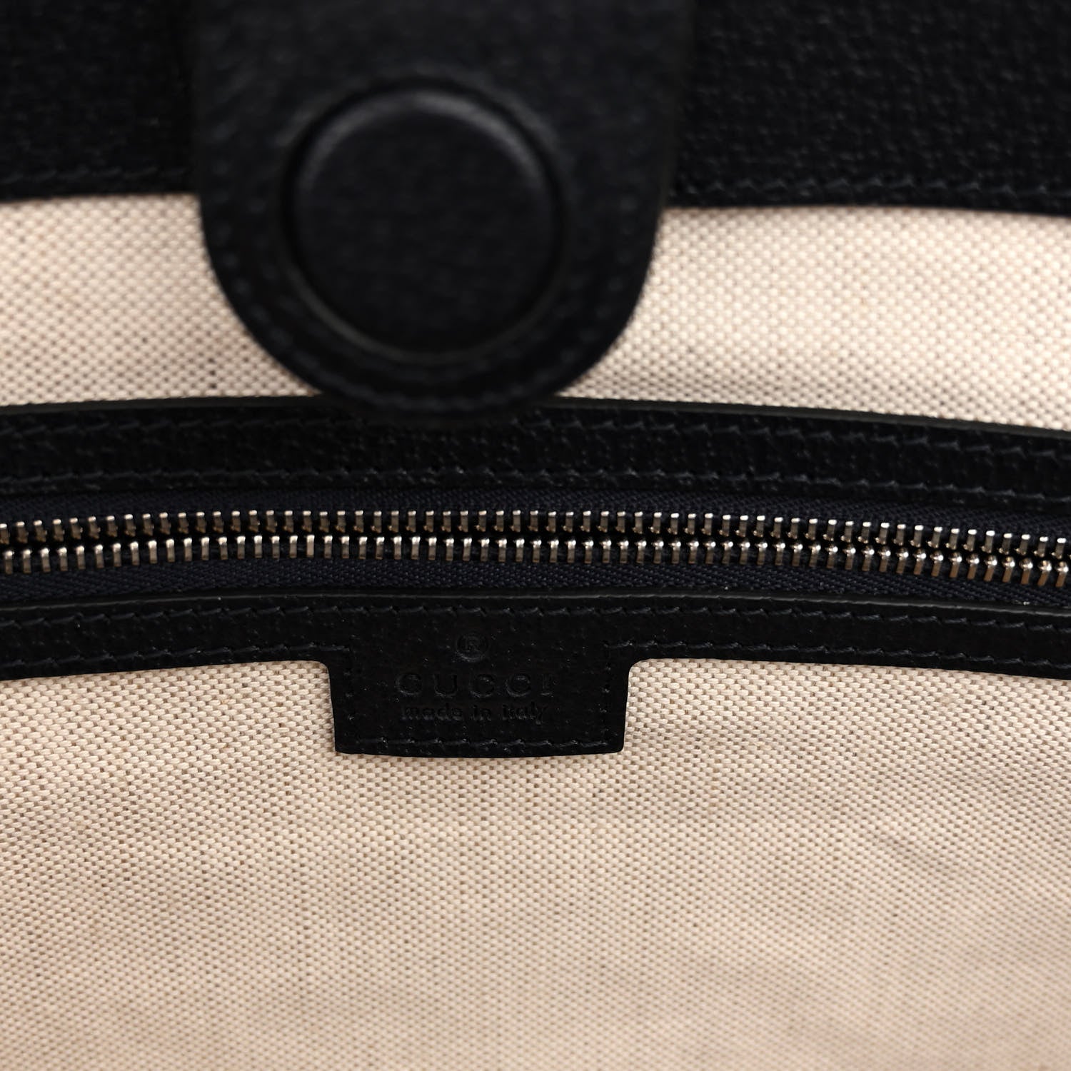 Gucci GG Supreme Monogram Textured Calfskin Web Medium Ophidia Shopping Tote Beige Blue 6 of 9