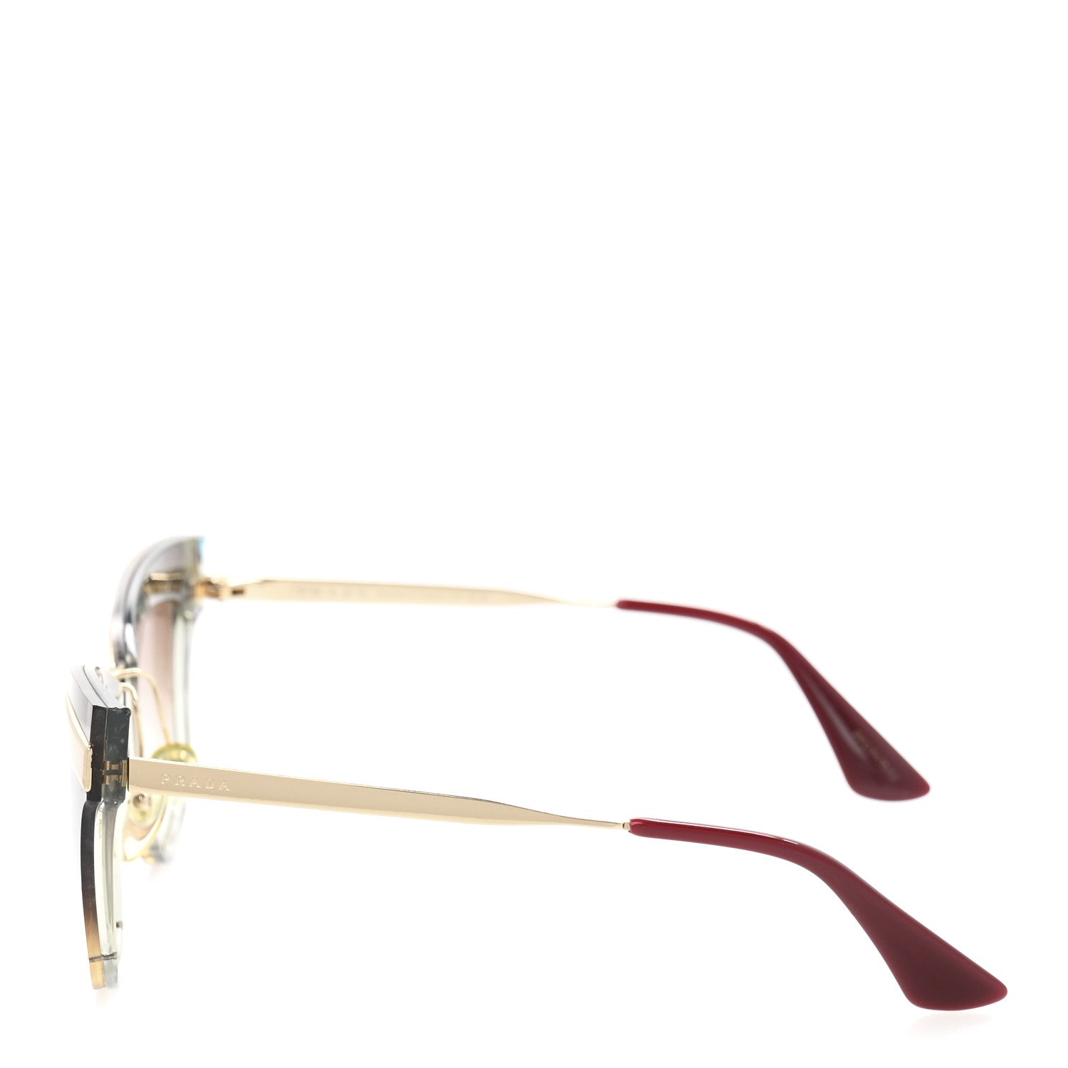 Prada Cinema Evolution 65mm Sunglasses SPR 12U Beige Gradient Mirror 3 of 9