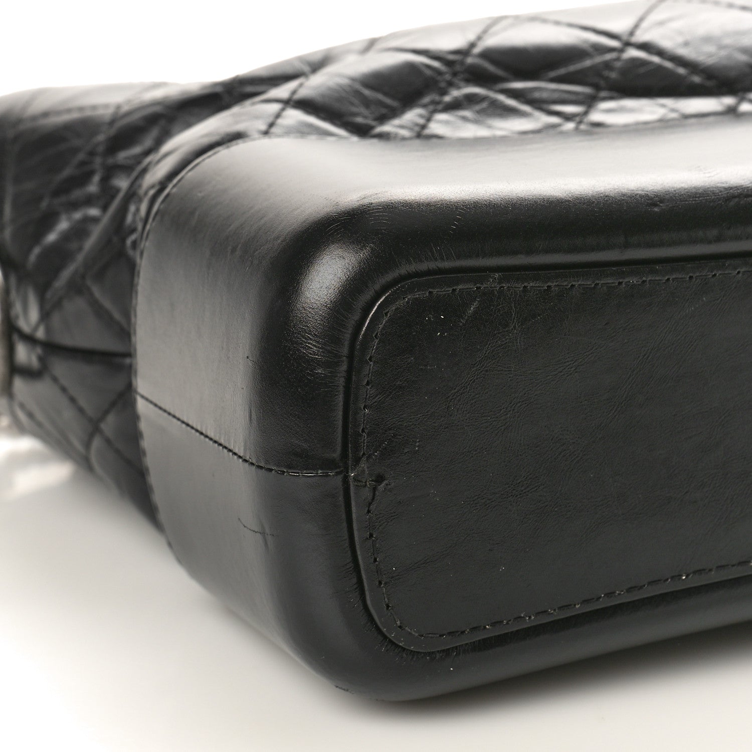 Chanel Aged Calfskin Quilted Medium Gabrielle Hobo Black 9 of 16