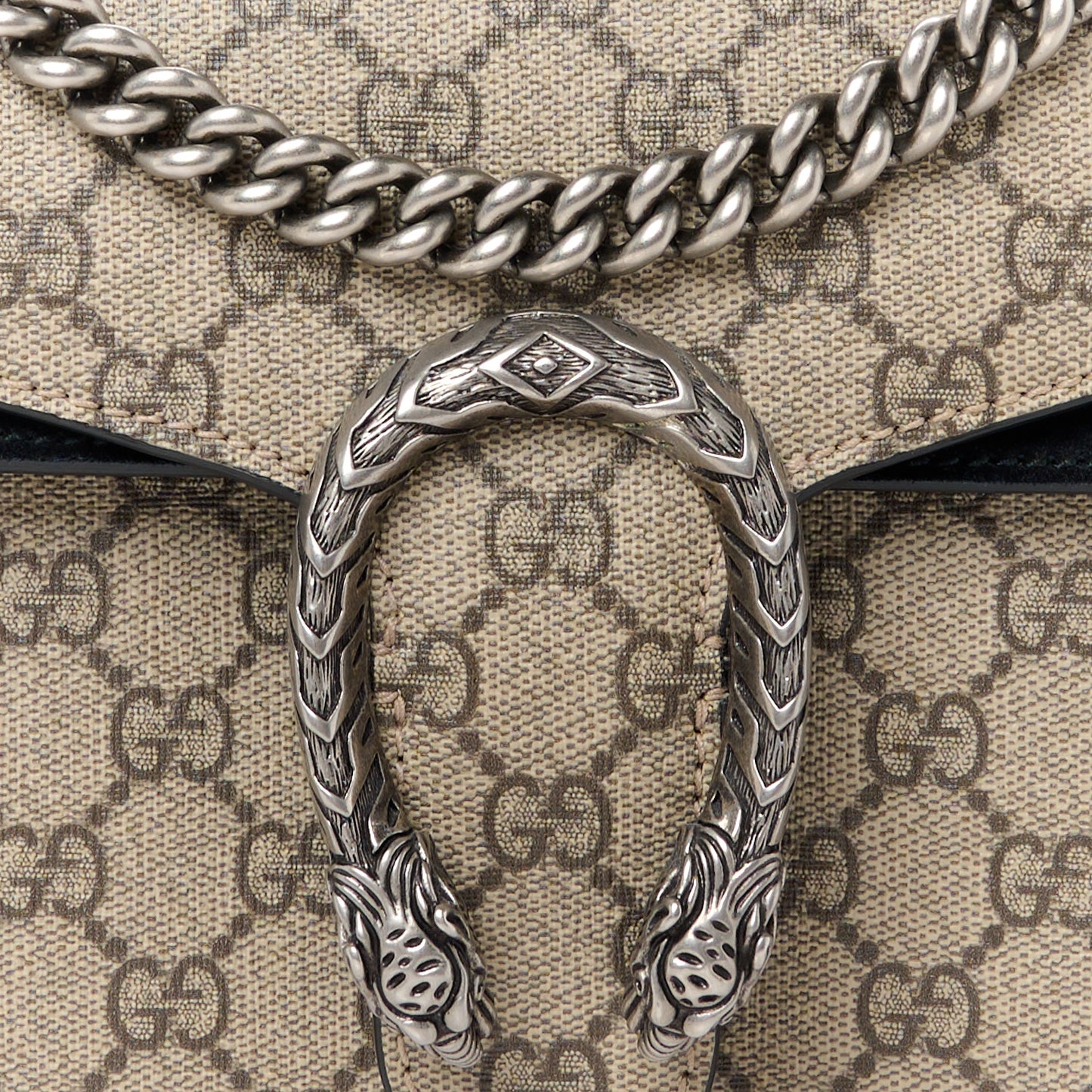 GG Supreme Monogram Small Dionysus Shoulder Bag Black