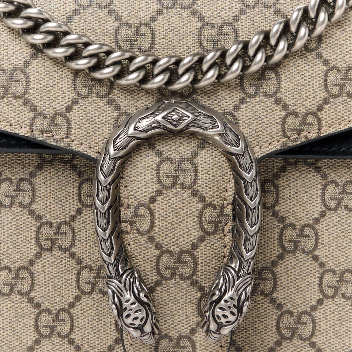 Gucci GG Supreme Monogram Small Dionysus Shoulder Bag Black 8 of 12