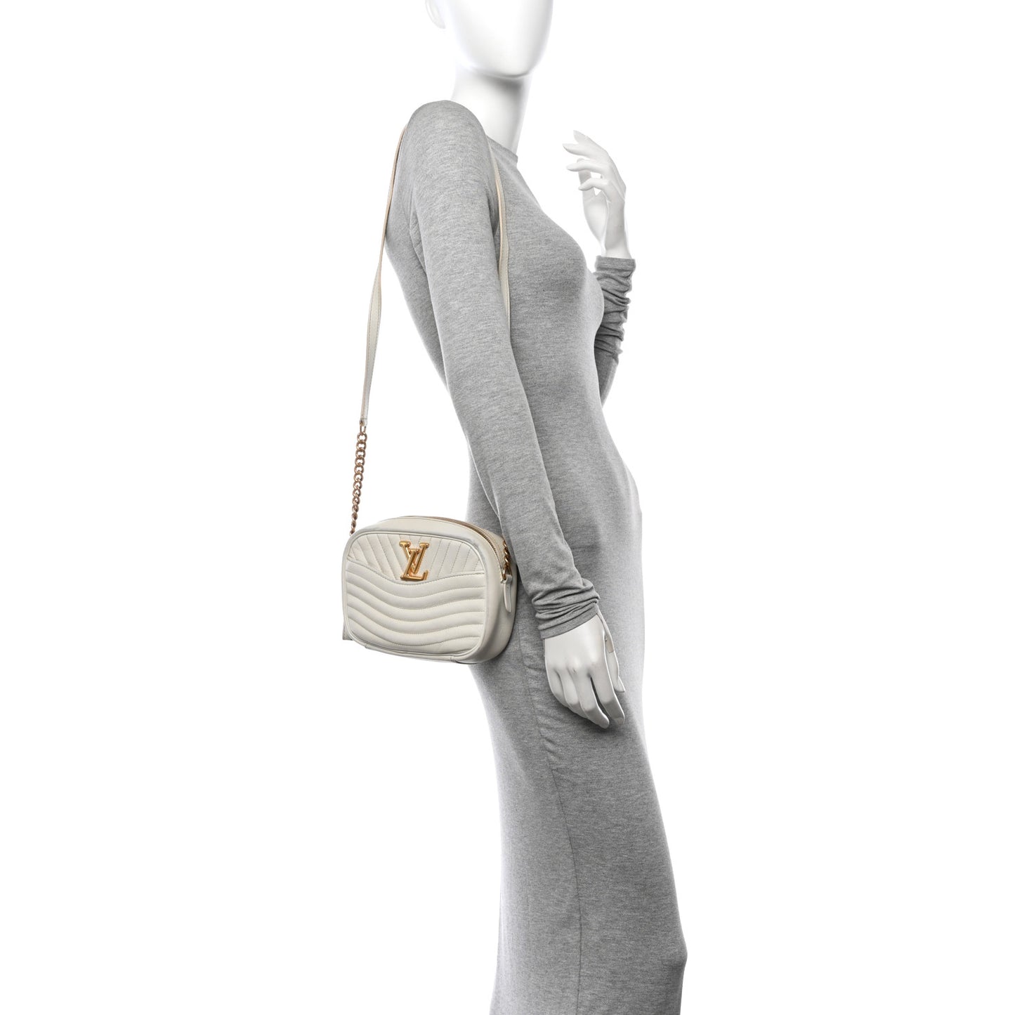 Calfskin New Wave Camera Bag White