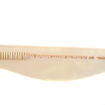 Tom Ford Chiara Round Sunglasses TF359 Pearl Opal Yellow 5 of 6