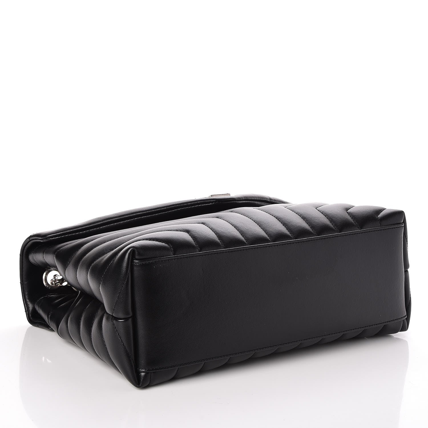 Saint Laurent Calfskin Y Quilted Monogram Medium Loulou Chain Satchel Black 4 of 8