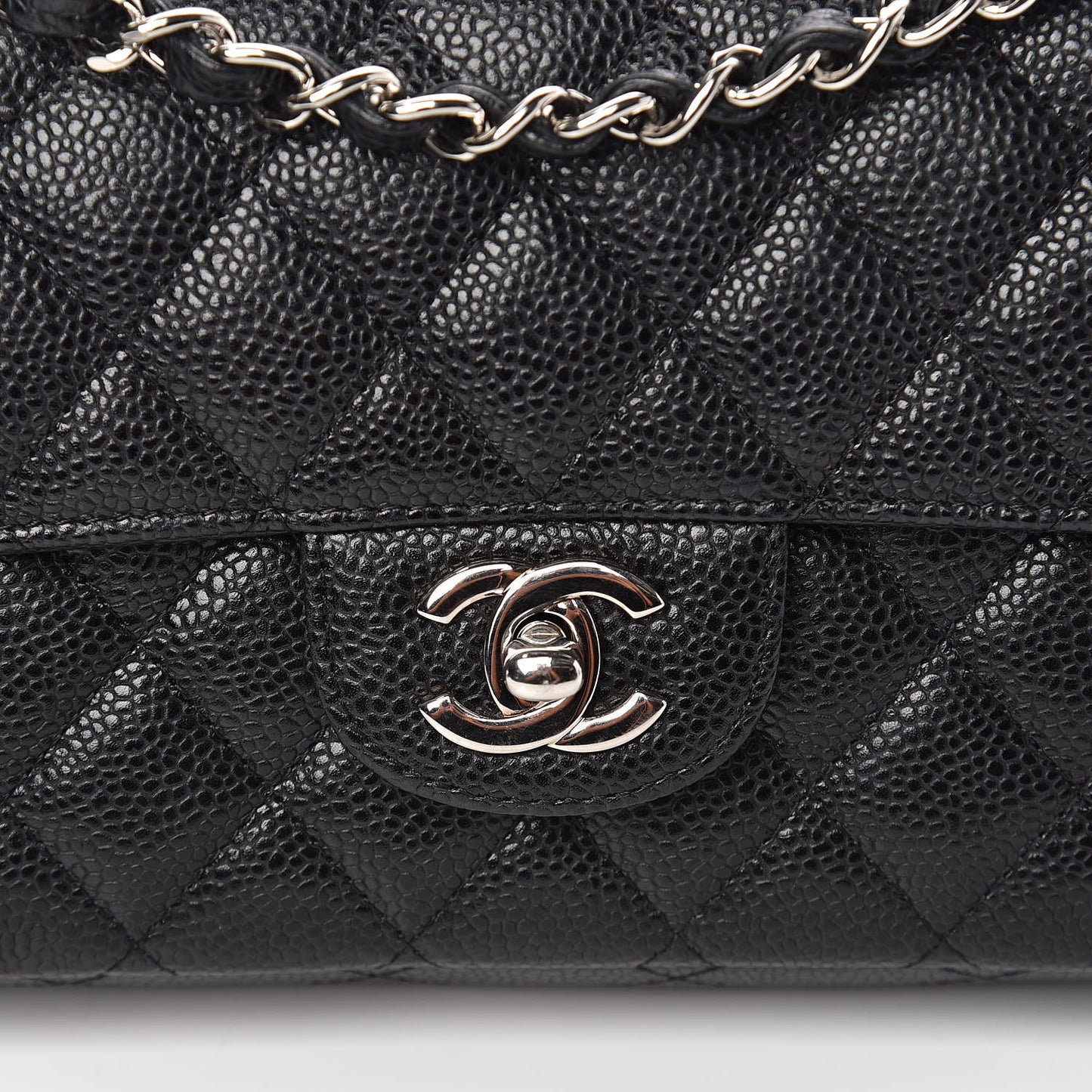 Caviar Quilted East West Flap Black
