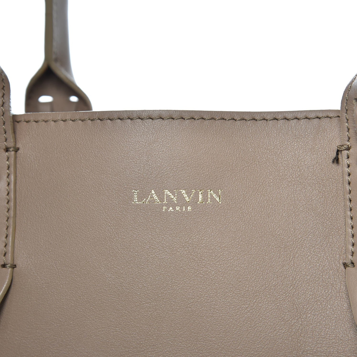 Lanvin Smooth Calfskin Medium Fringe Shopper Tote Beige 6 of 10