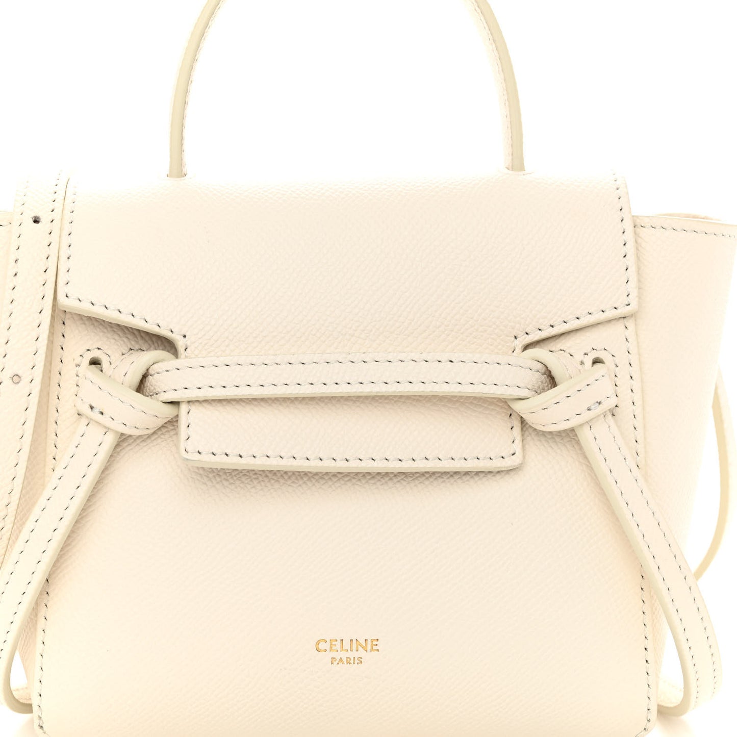 Grained Calfskin Pico Belt Bag Rice