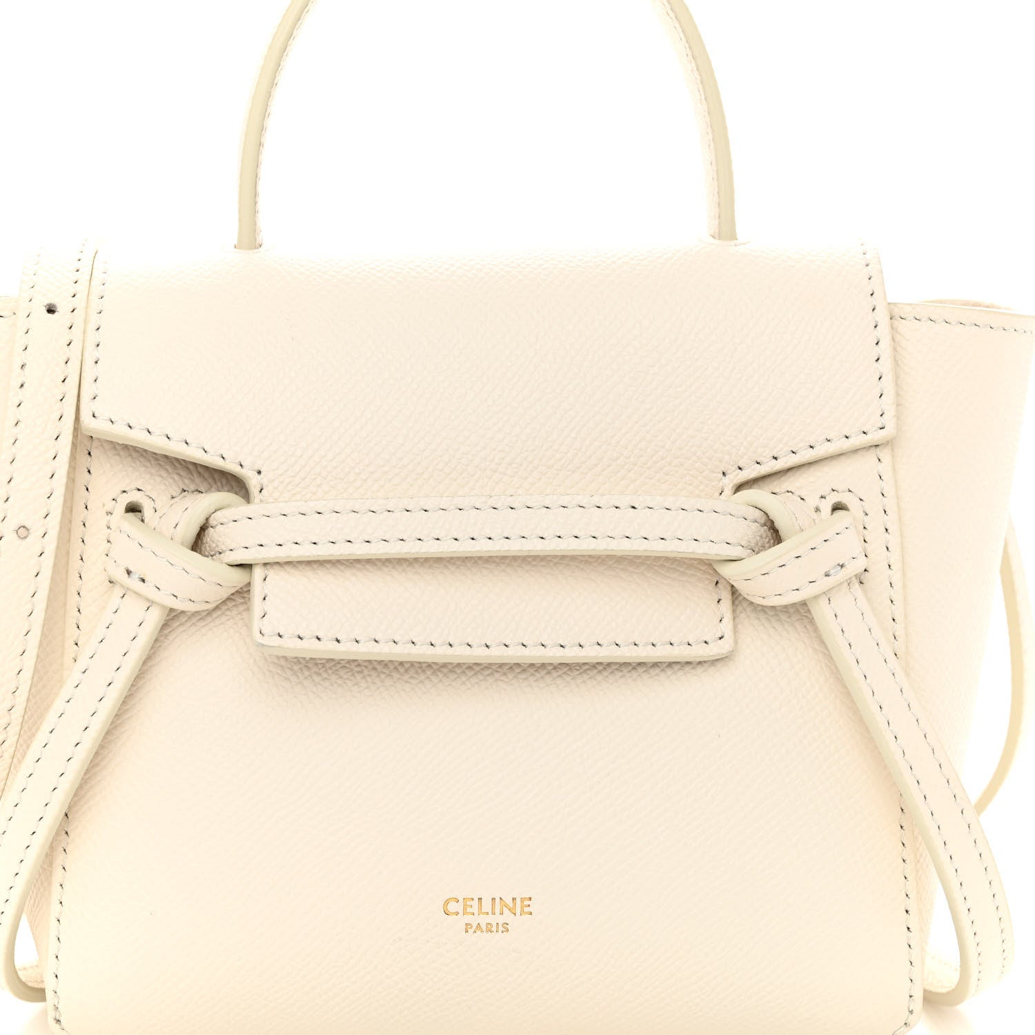 Celine Grained Calfskin Pico Belt Bag Rice 8 of 10