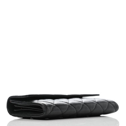 Chanel Caviar Quilted Large Gusset Flap Wallet Black 3 of 4