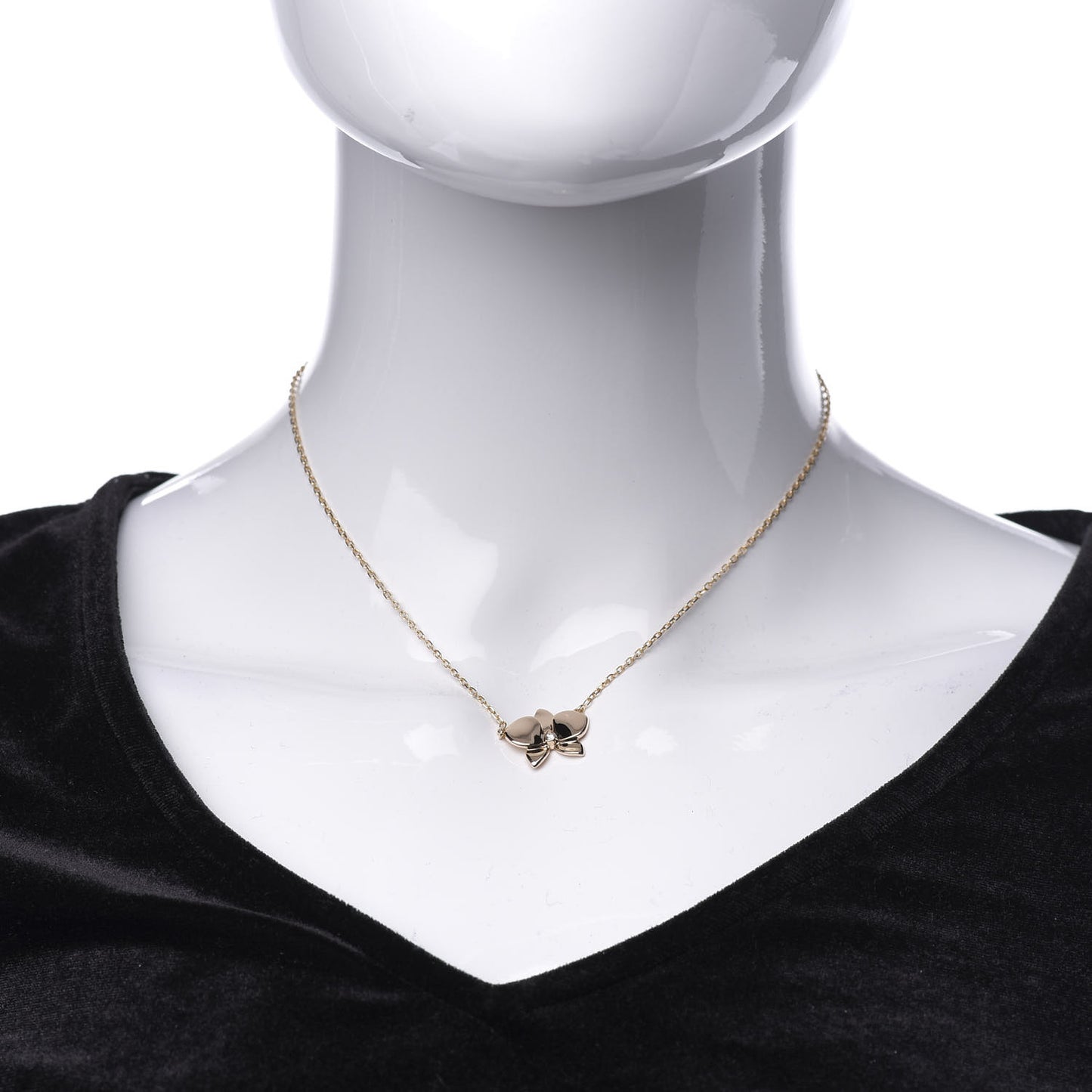 18K Pink Gold Diamond Caresse D'Orchidees Par Necklace