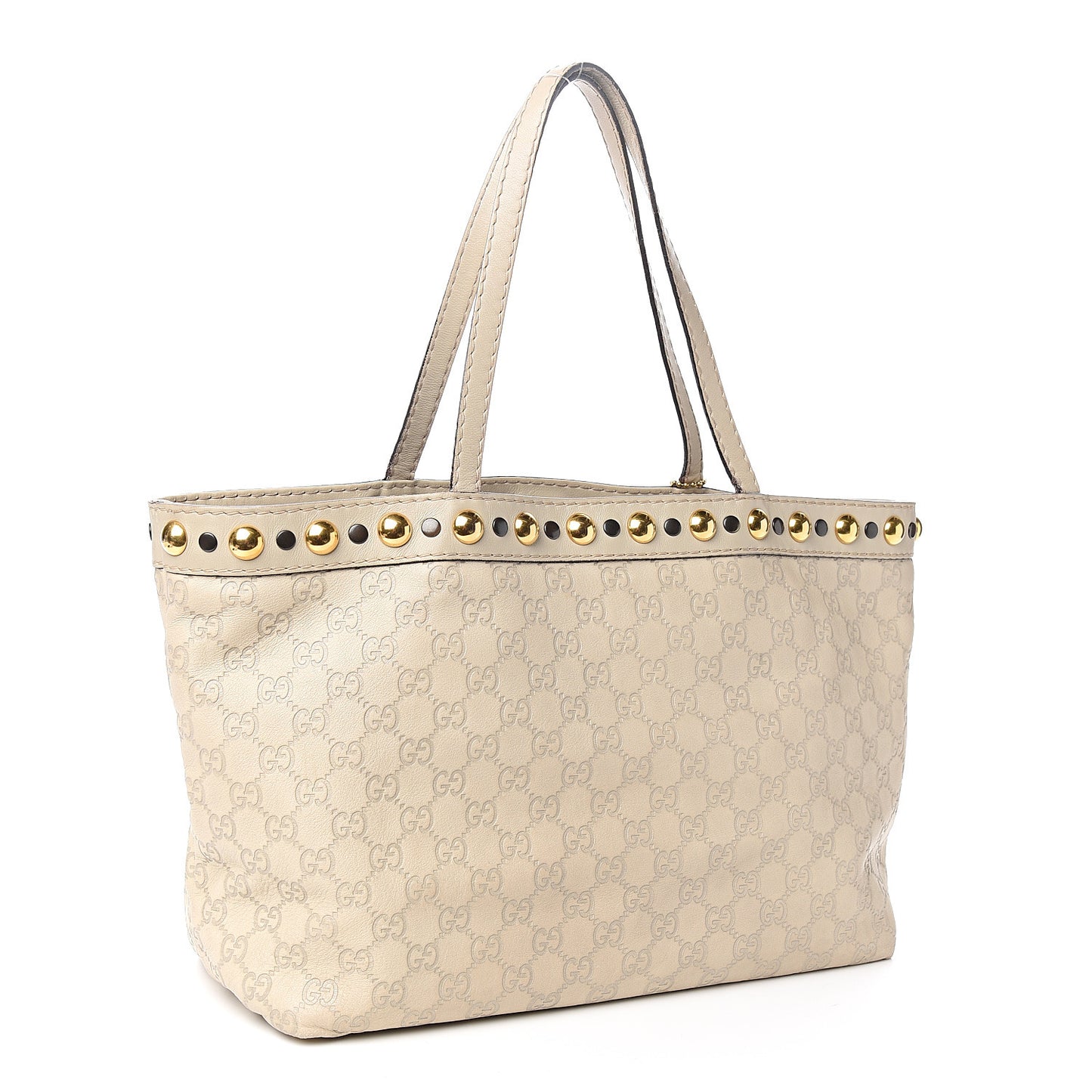 Guccissima Medium Babouska Shopping Tote Off White