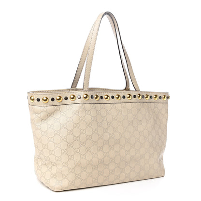 Gucci Guccissima Medium Babouska Shopping Tote Off White 2 of 10