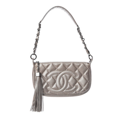 Chanel Metallic Caviar Quilted Timeless CC Shoulder Bag Light Gold 1 of 10