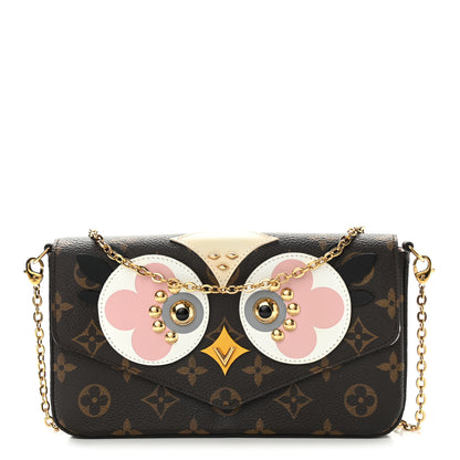 Louis Vuitton Monogram Lovely Birds Pochette Felicie Chain Wallet 1 of 12