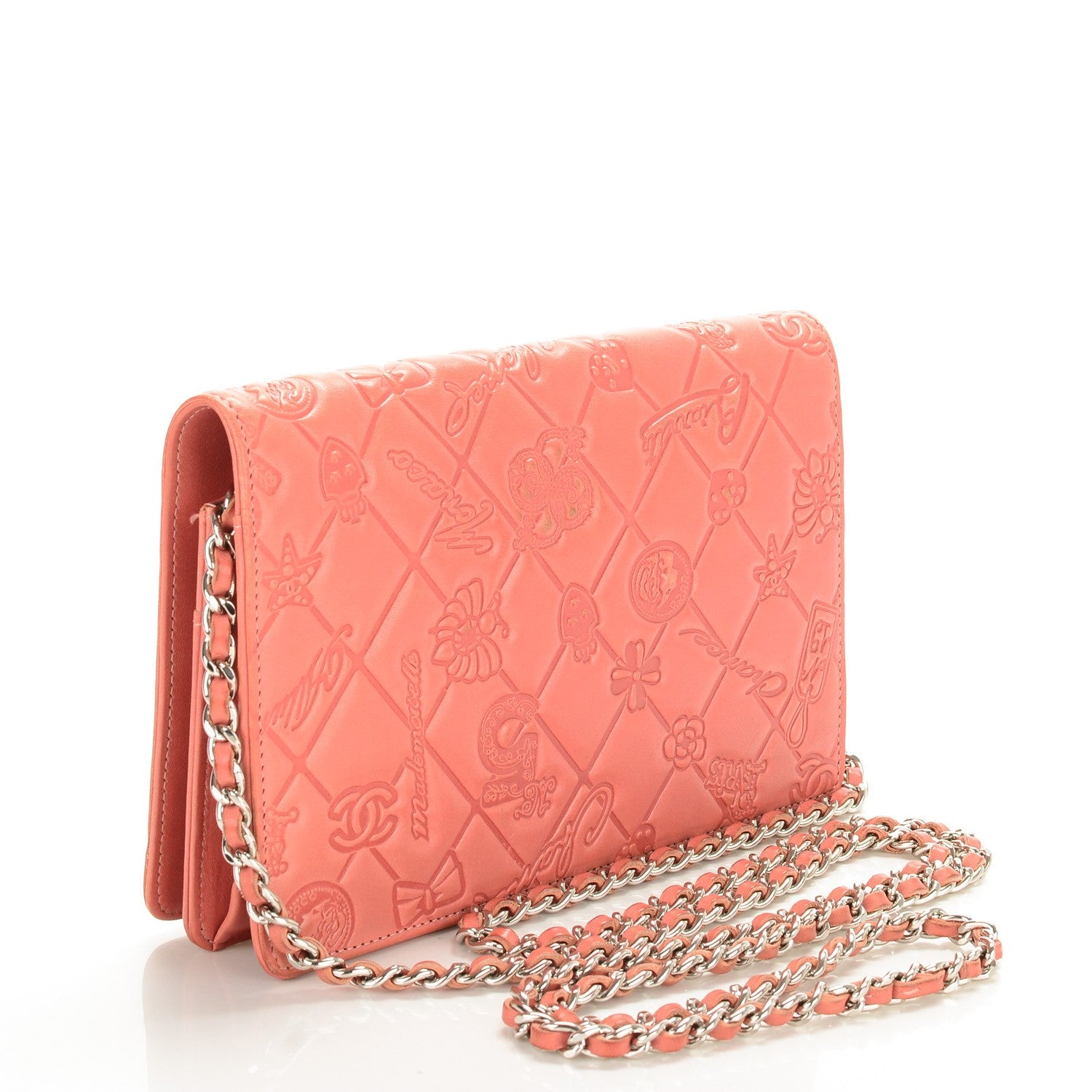 Chanel Lambskin Lucky Charms Symbols Wallet on Chain WOC Pink 3 of 8