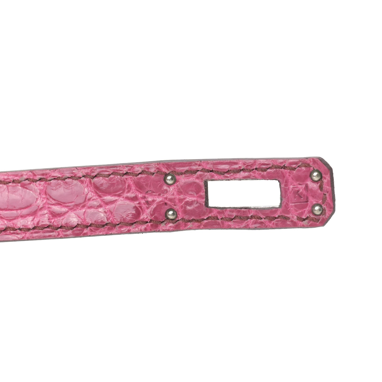 Shiny Alligator Kelly Pochette Fuchsia