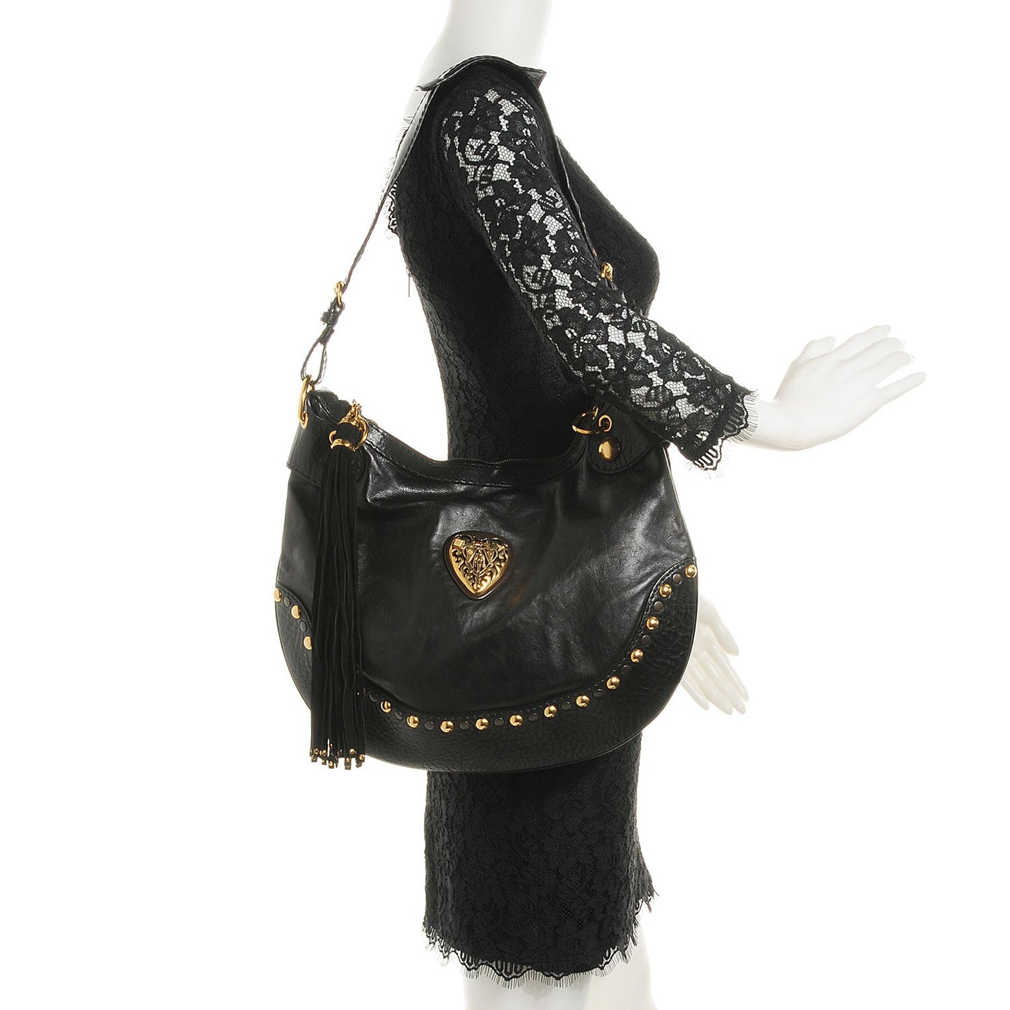 Calfskin Babouska Hobo Black