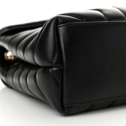 Saint Laurent Calfskin Y Quilted Monogram Small Loulou Chain Satchel Black 9 of 10
