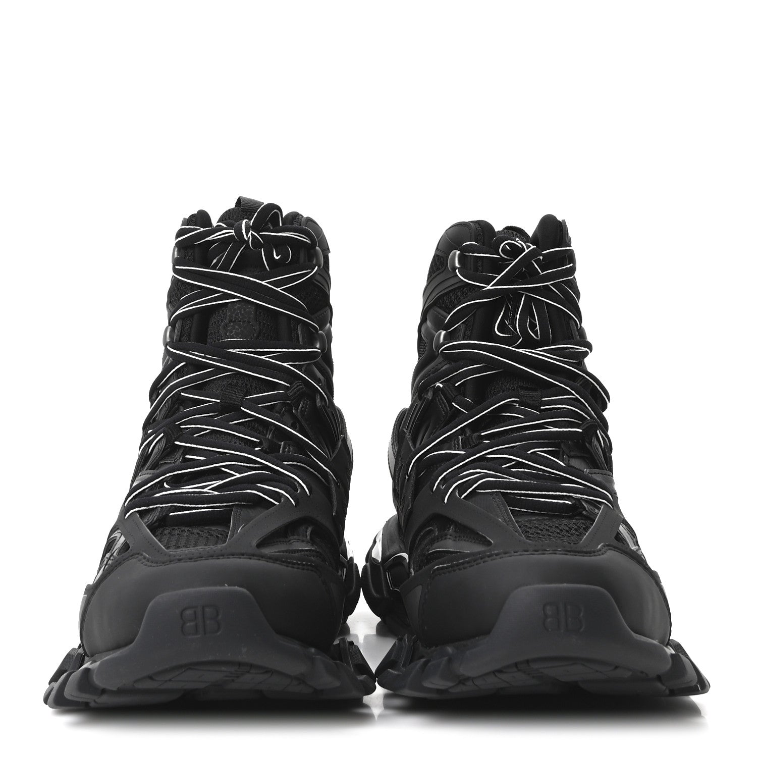 Balenciaga Mesh Nylon Mens Track Hike Sneakers 43 Black 2 of 10