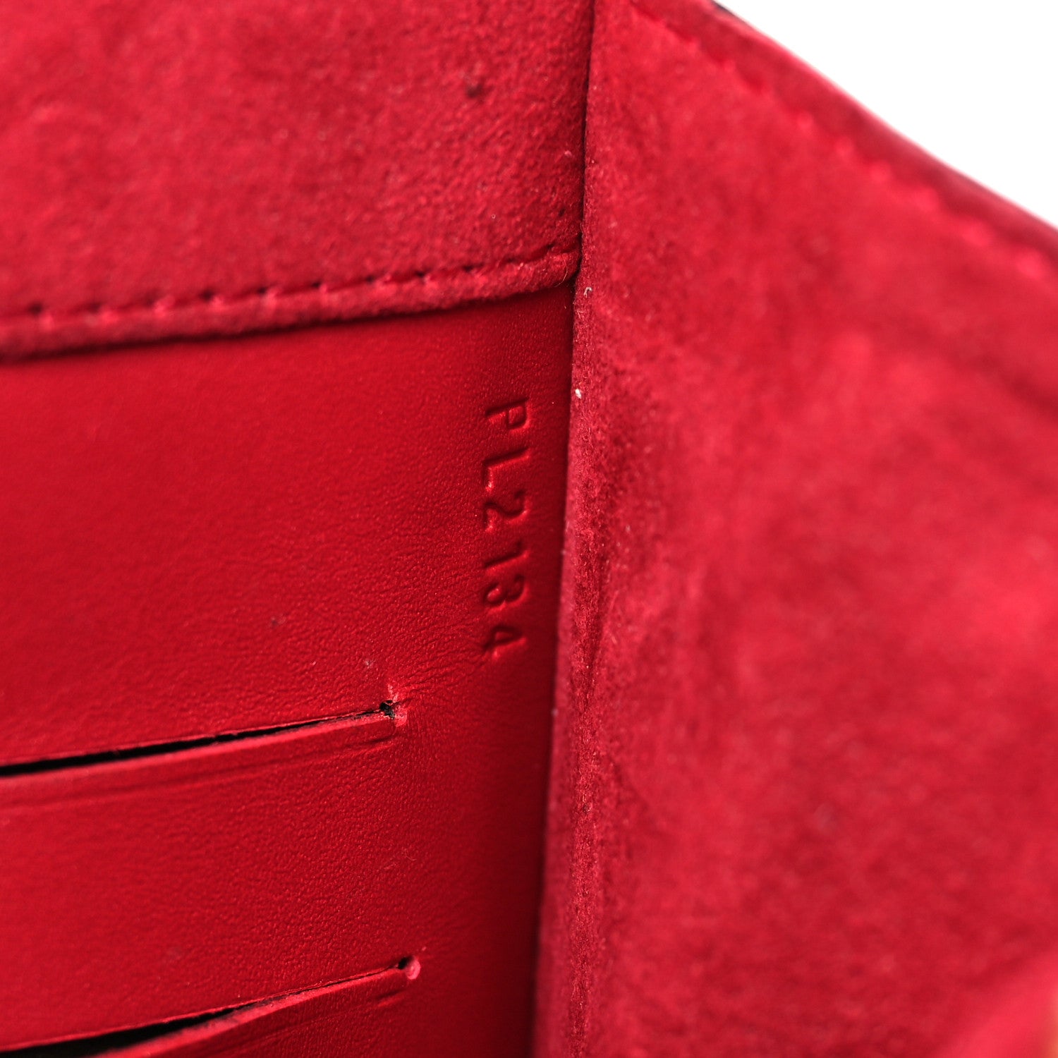 Louis Vuitton Calfskin Chain Louise MM Red 7 of 9
