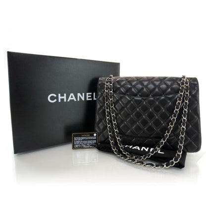 Chanel Lambskin Quilted Maxi Double Flap Black 3 of 10