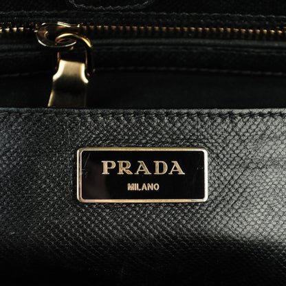 Prada Saffiano Vitello Bi-Color Large Double Zip Tote 6 of 9