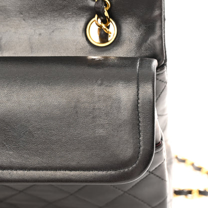Chanel Lambskin Quilted Medium Double Flap Black 16 of 18