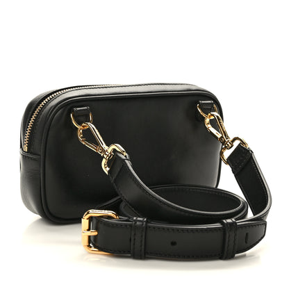 Fendi X VERSACE Vitello Cover Fendace Medusa Small Camera Case Black Gold 3 of 9