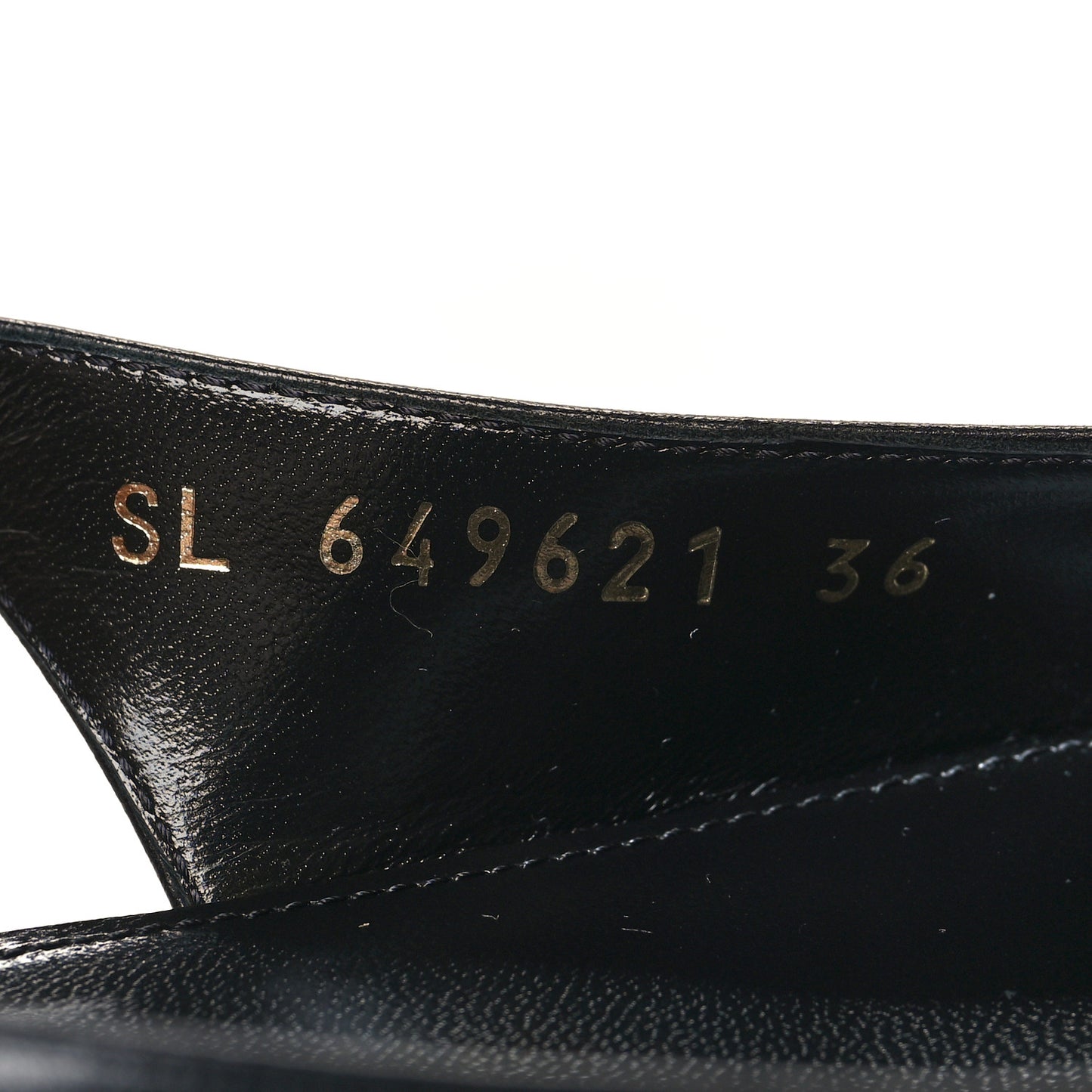 Patent Smooth Lambskin Anais Slingback Flats 36 Navy Black