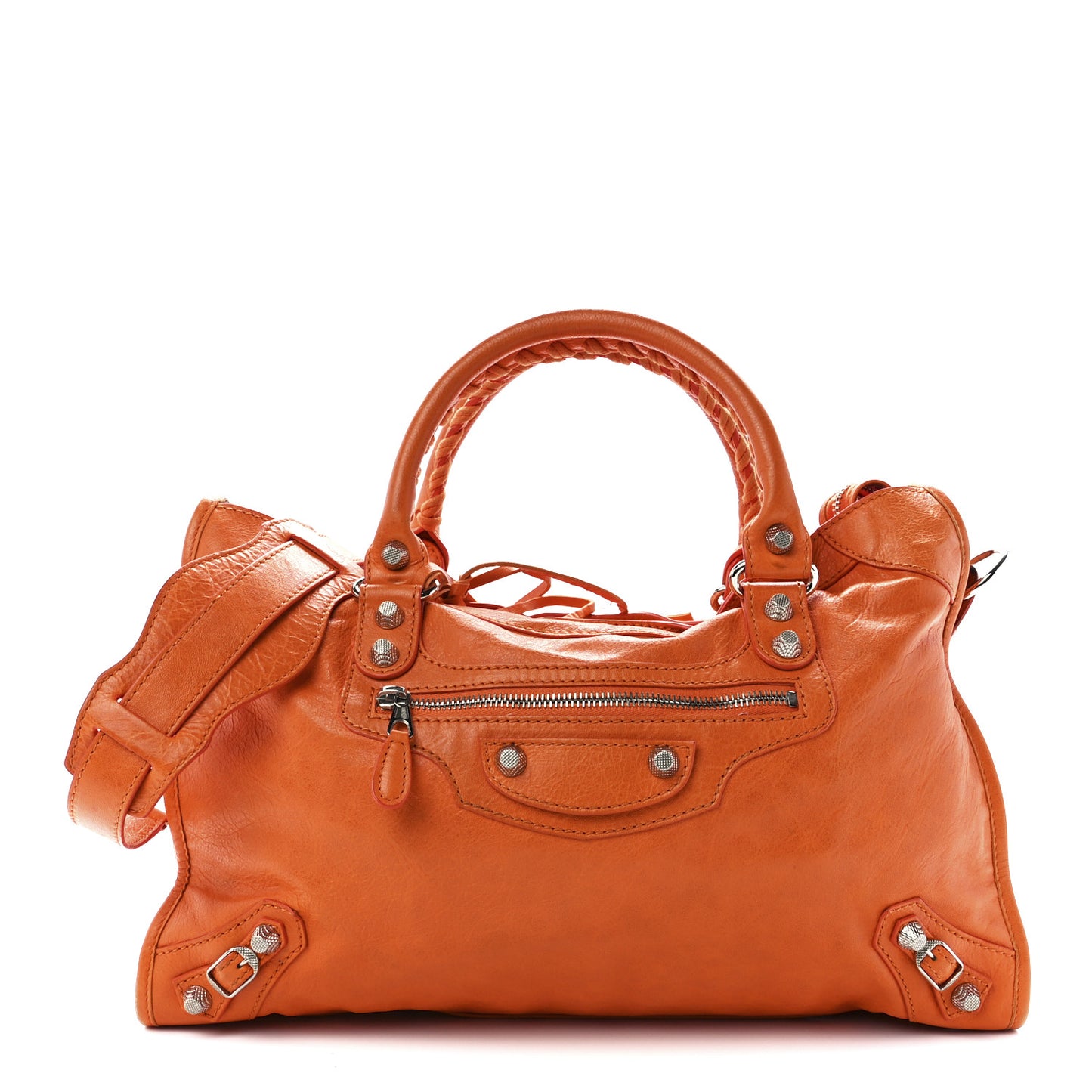 Agneau Giant 12 Silver Hardware City Tangerine