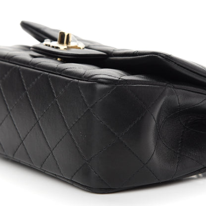 Chanel Lambskin Quilted Mini Rectangular Flap Black 10 of 13