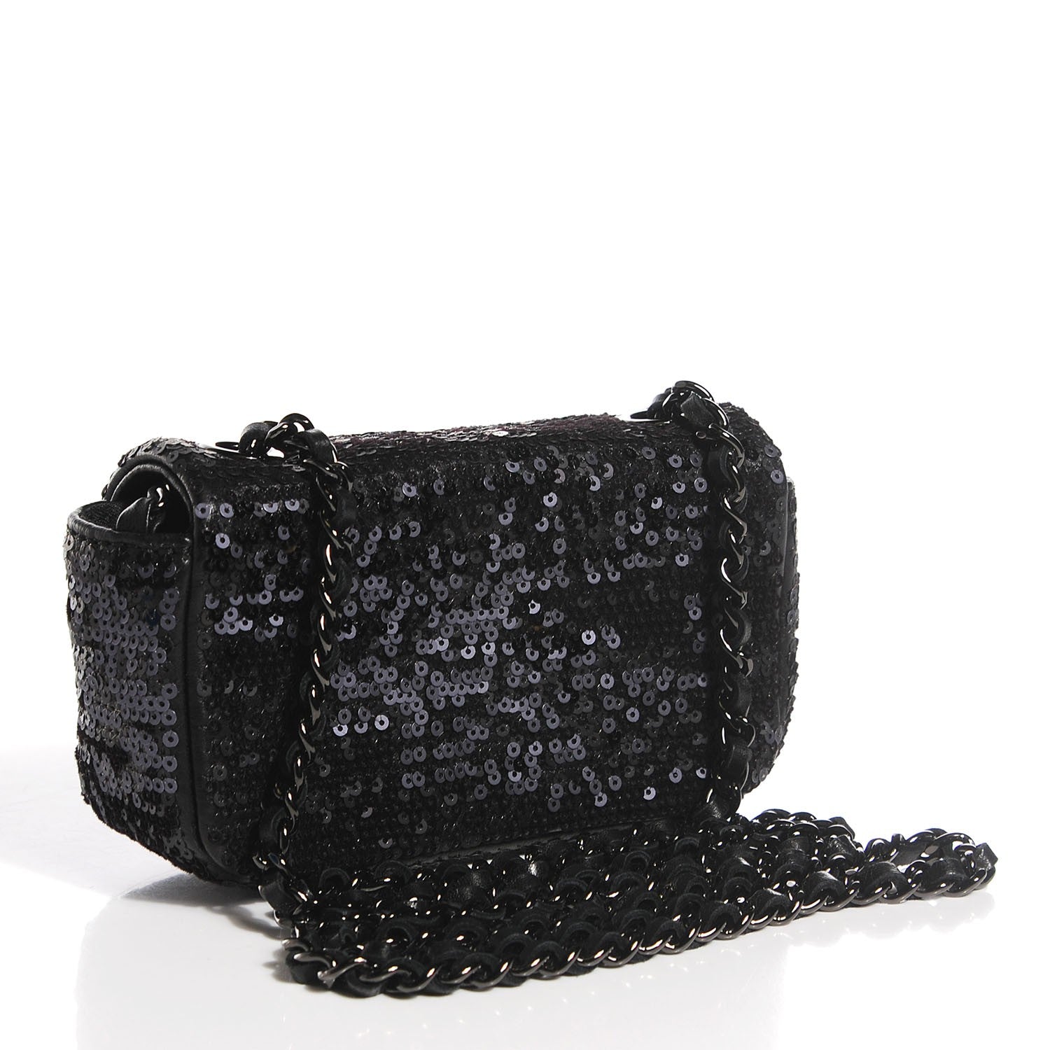 Chanel Lambskin Sequin Moonlight on Water Extra Mini Flap 3 of 8