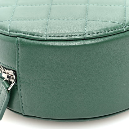 Chanel Lambskin Quilted Round Clutch With Chain Green 9 of 10