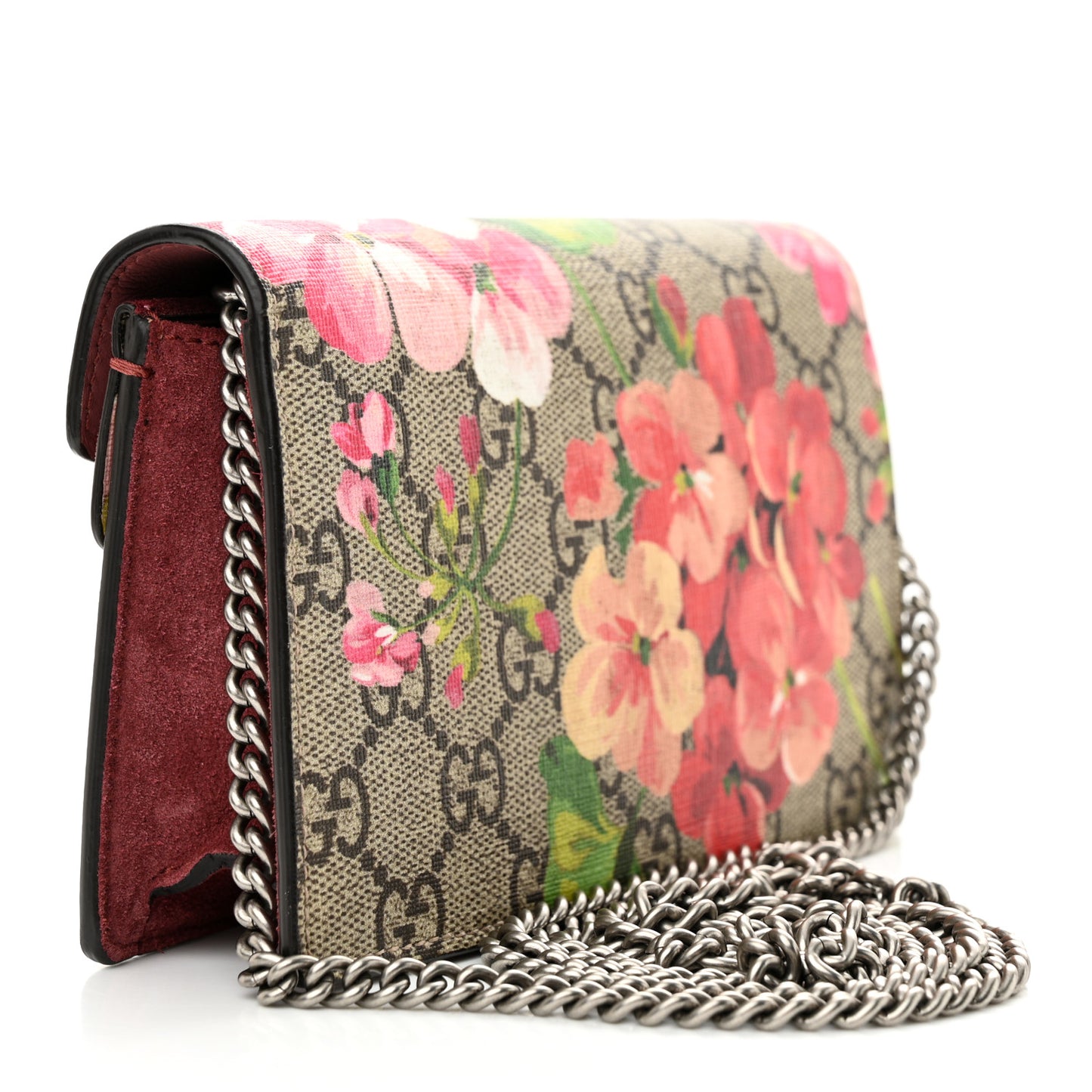 GG Supreme Monogram Blooms Super Mini Dionysus Shoulder Bag Beige Multicolor Dry Rose